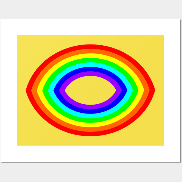 Rainbow Eye on Illuminating Wall Art by ellenhenryart